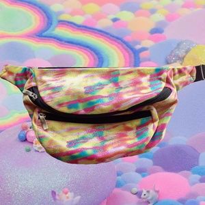 80's State Of Disarray Spandex Rainbow Fanny Pack